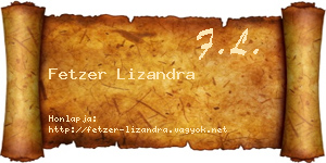 Fetzer Lizandra névjegykártya